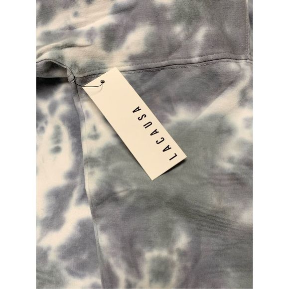 LACAUSA Anthropology, Women’s Blue Gray Tie Dye Oversized Sweater, Small, NWT - Picture 6 of 7
